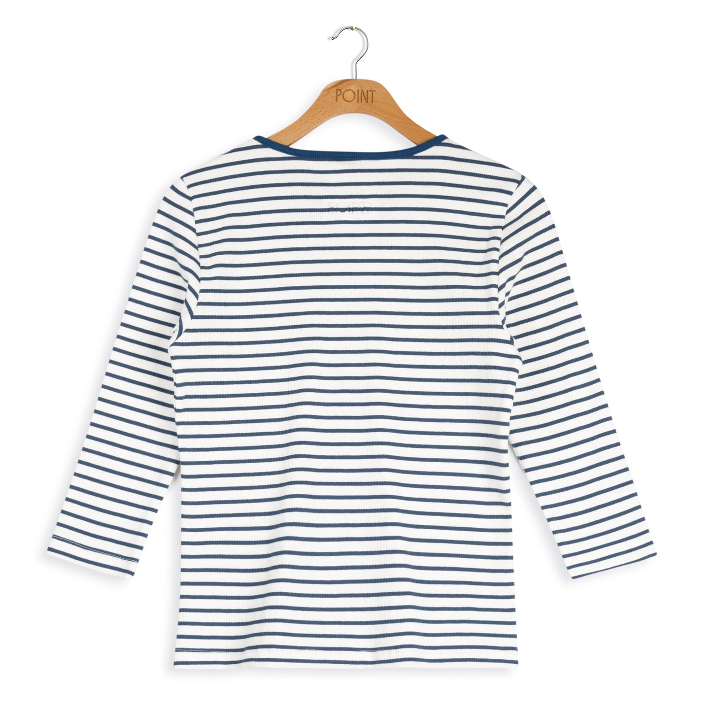 point v-neck striped tee