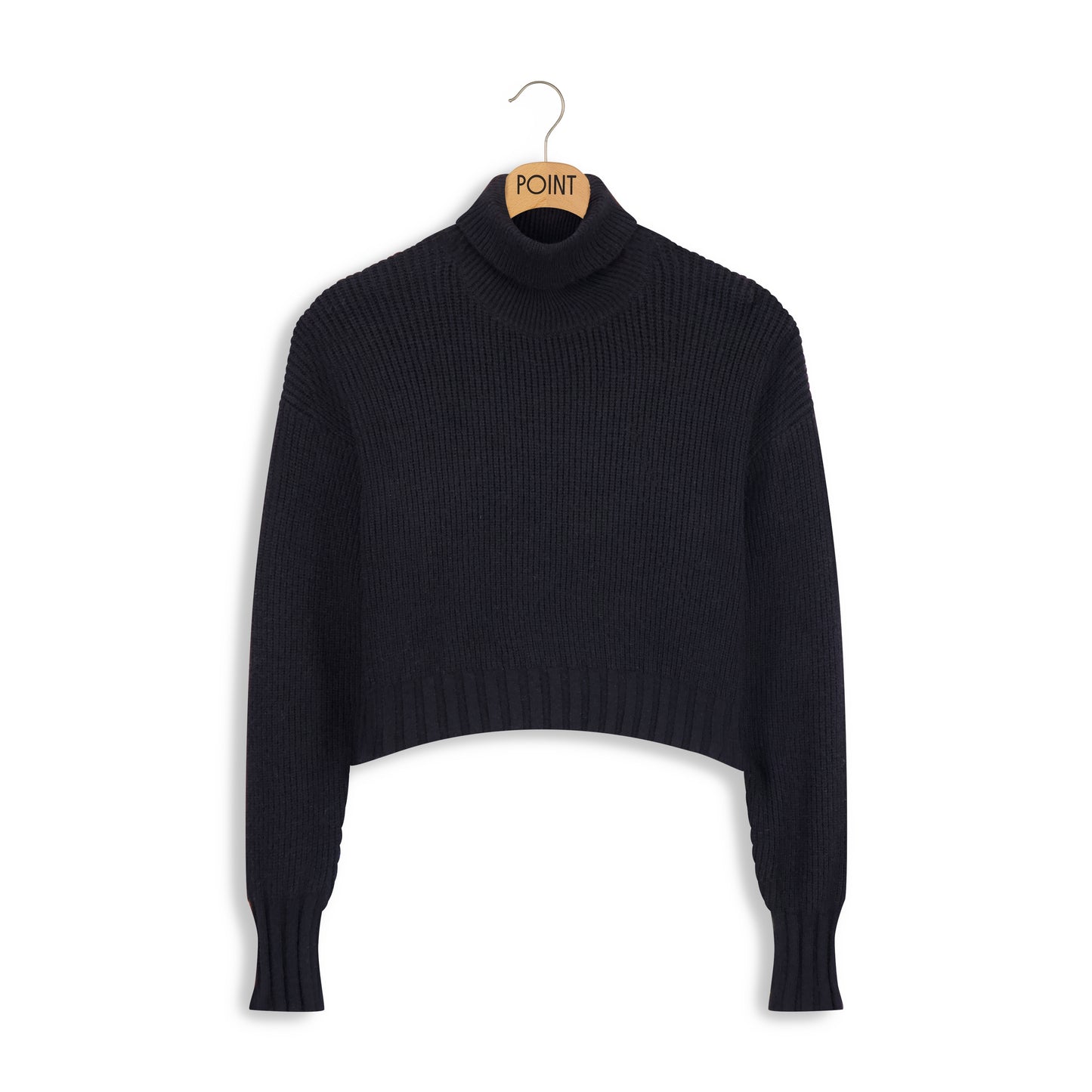 point crop turtleneck pullover