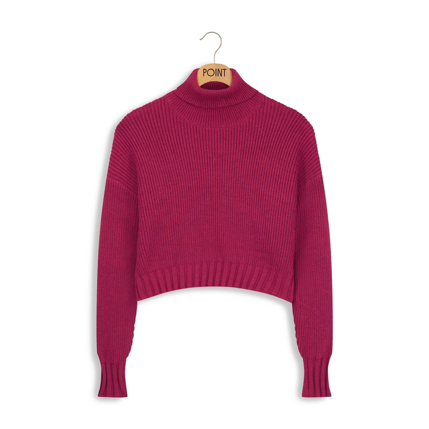 point crop turtleneck pullover