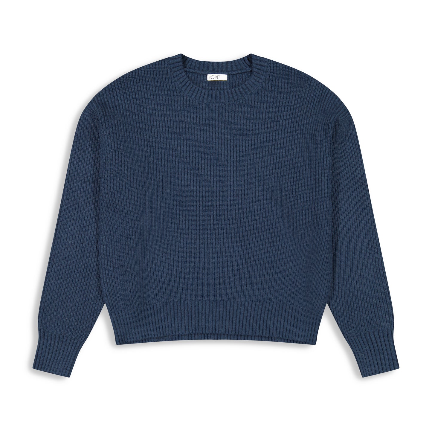 point chunky crew sweater