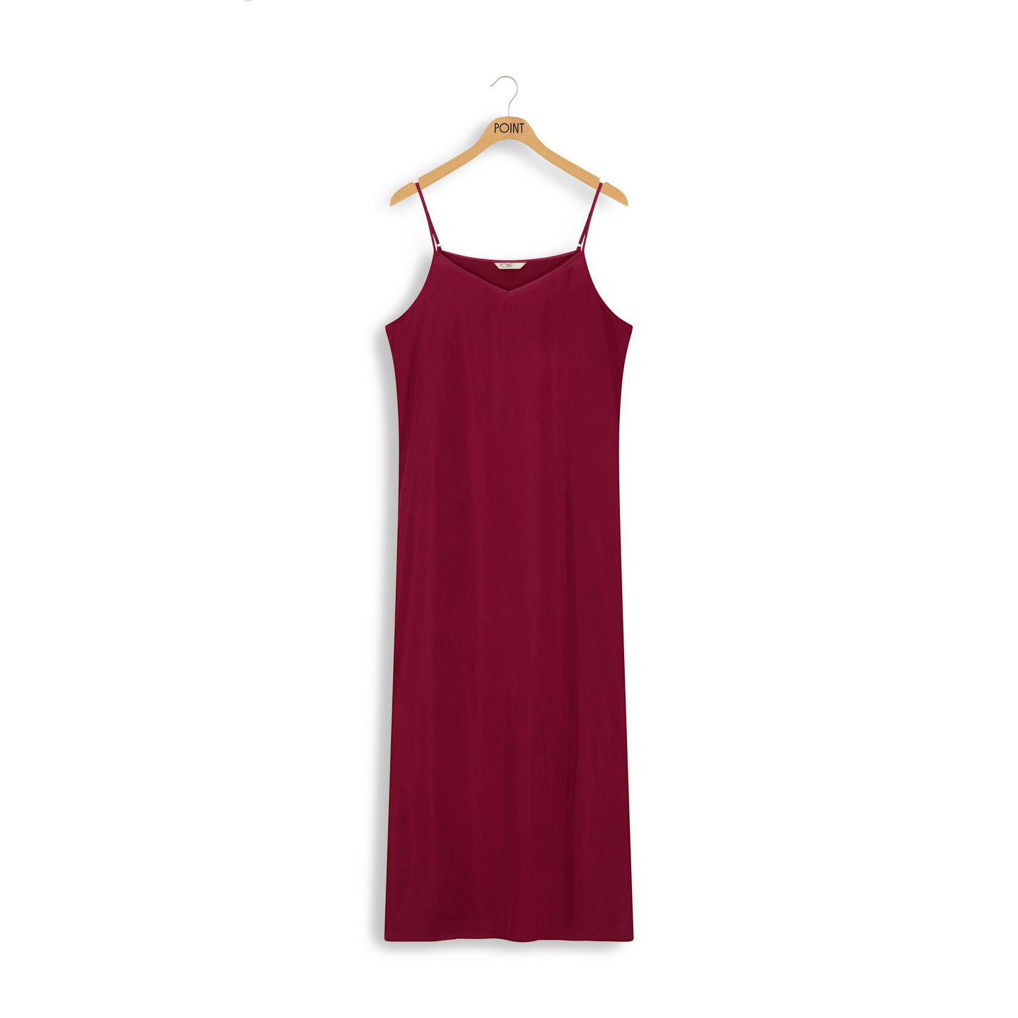 point suede aline slip dress