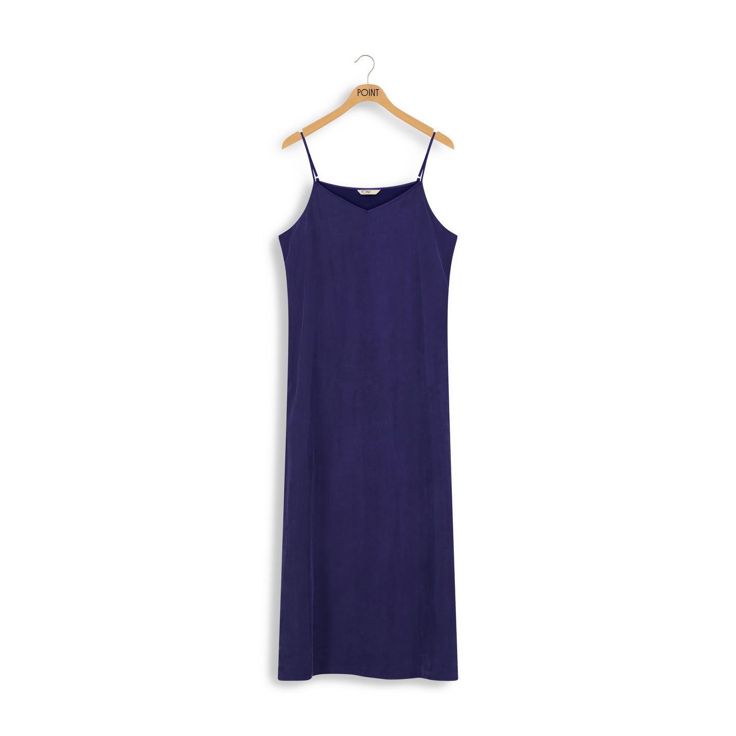 point suede aline slip dress