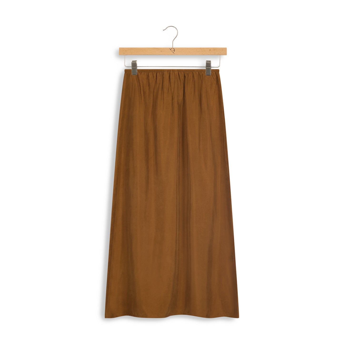 point suede aline slip skirt