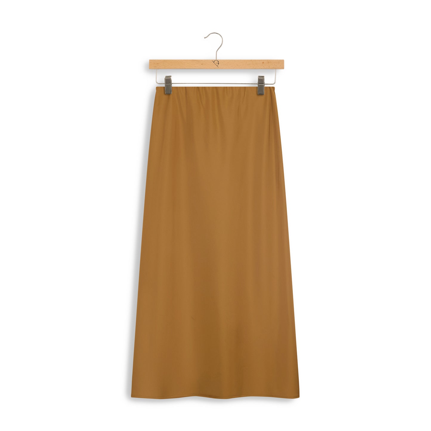 point satin slip skirt