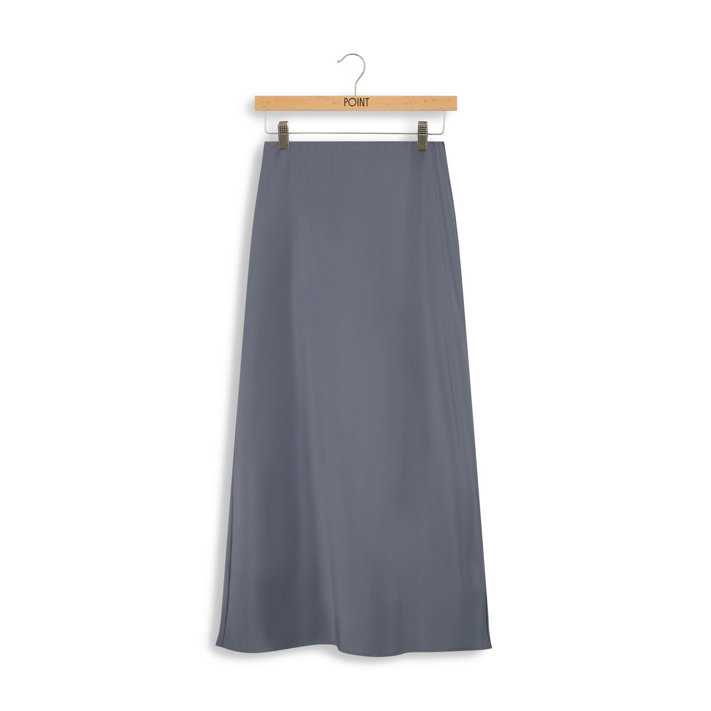 point satin slip skirt