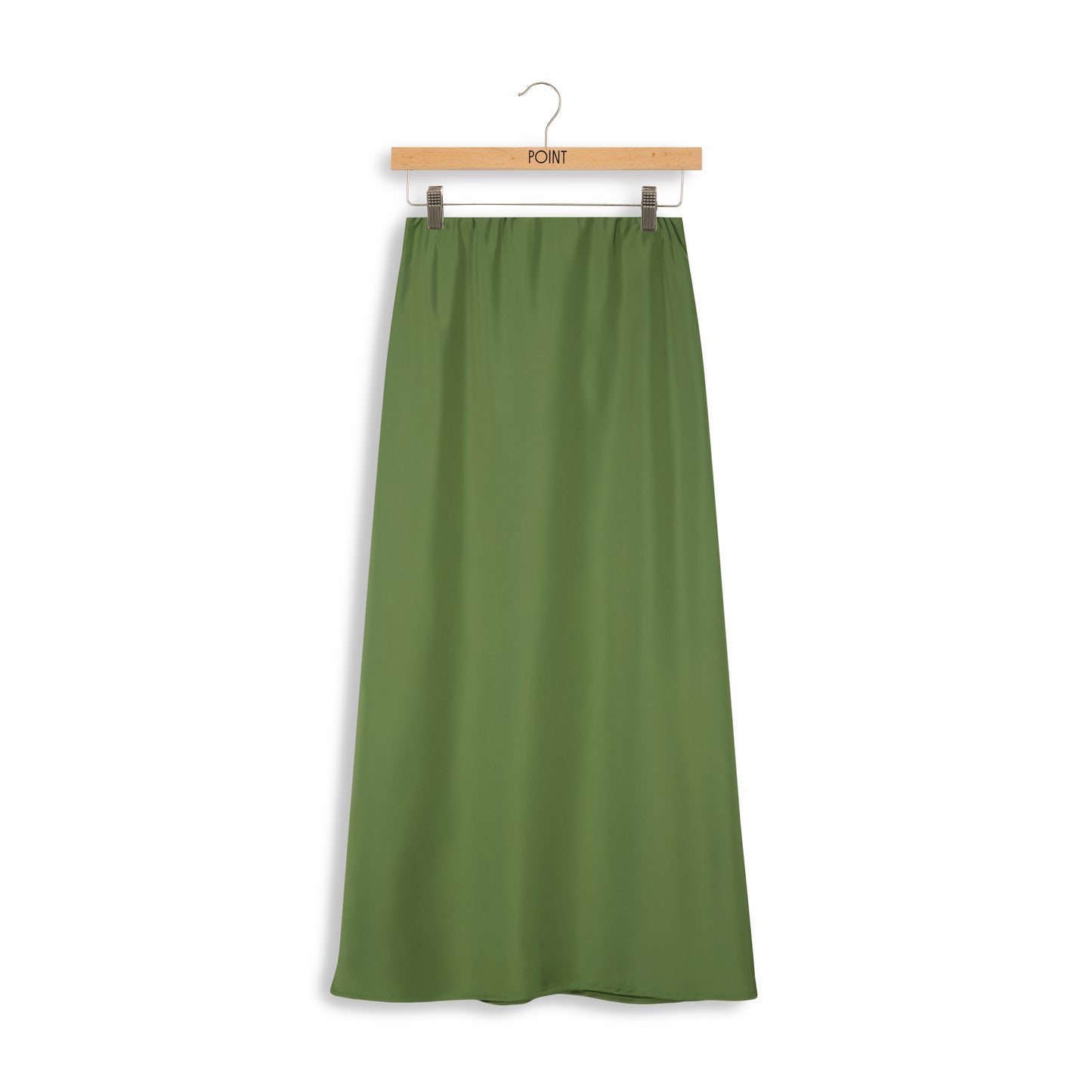 point satin slip skirt