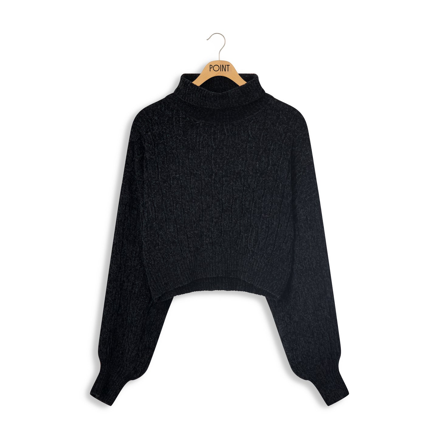 point chenille turtleneck