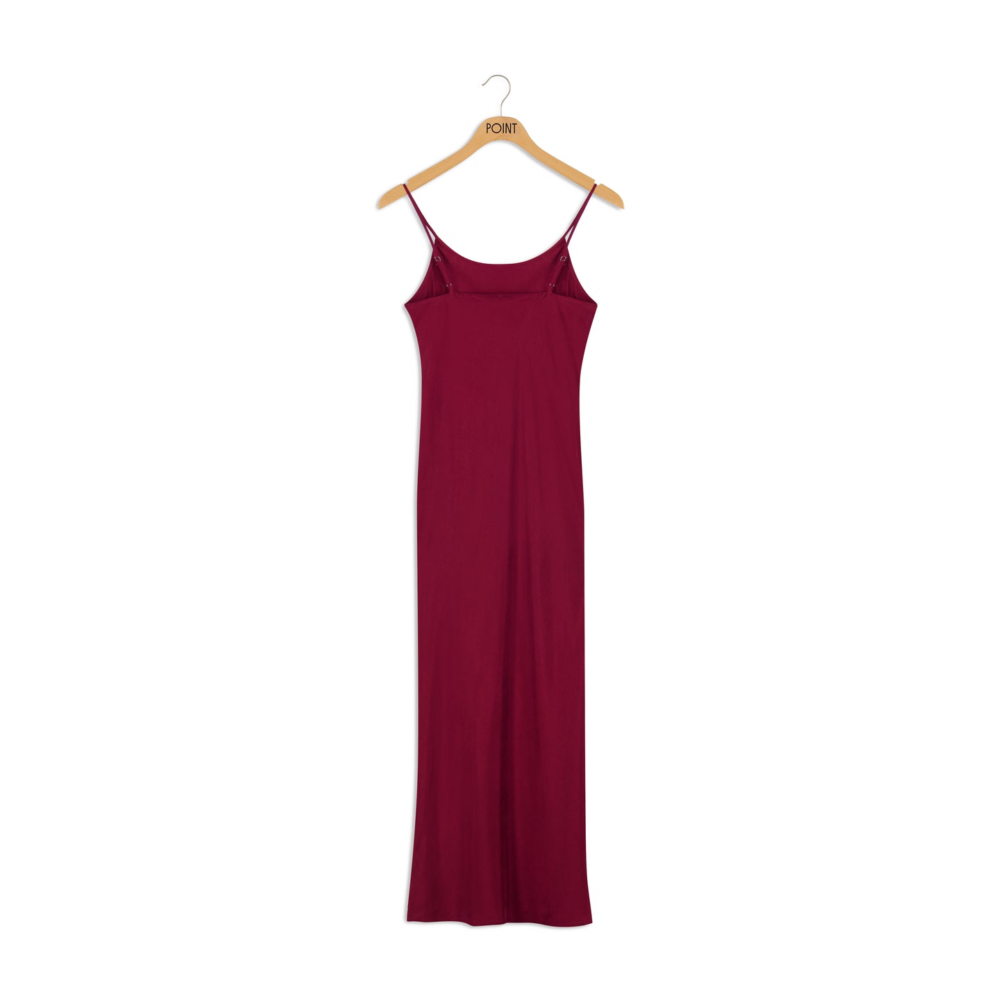 point suede straight slip dress