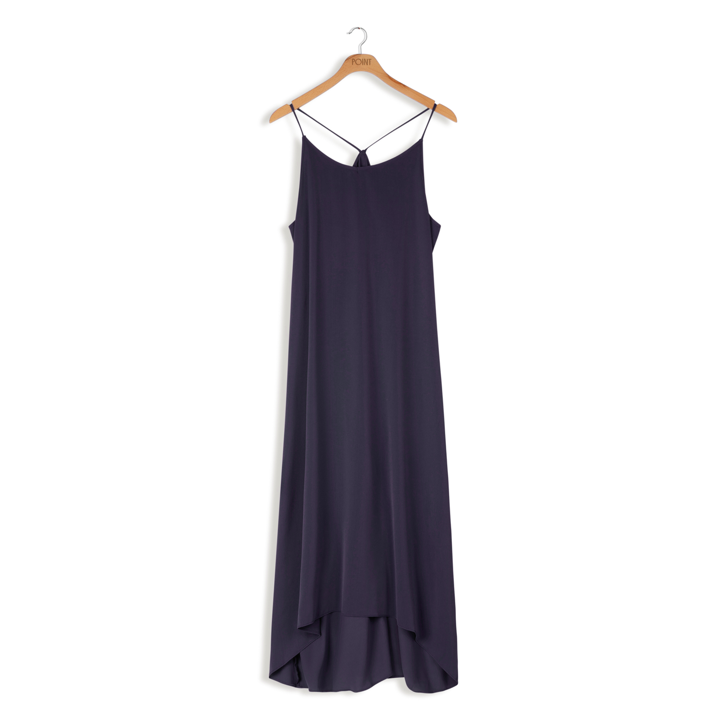 point hi low slip dress