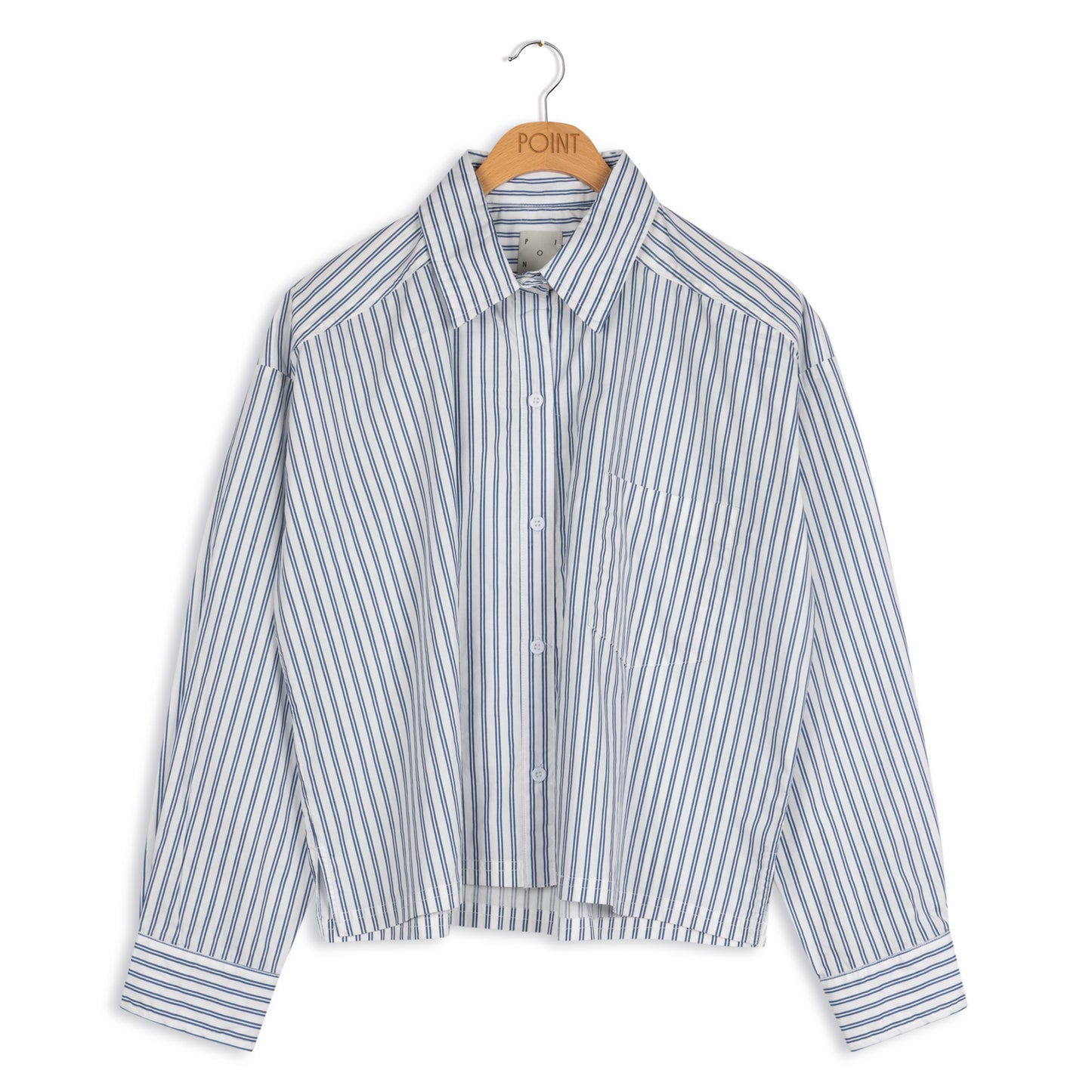 point crop button down