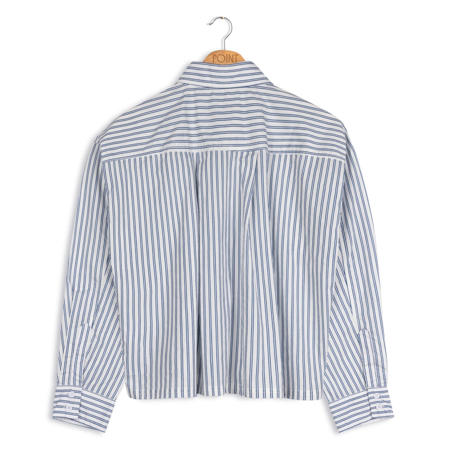 point crop button down