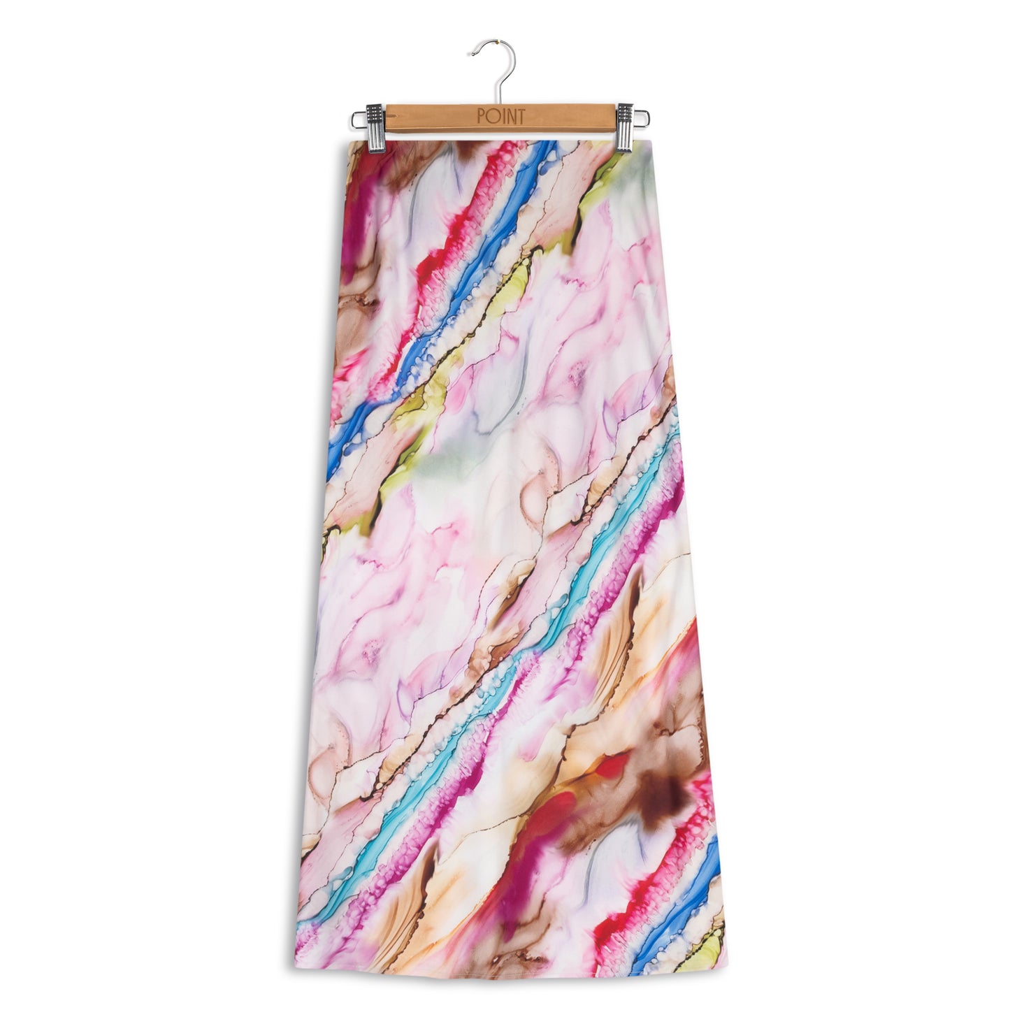 point printed slip skirt