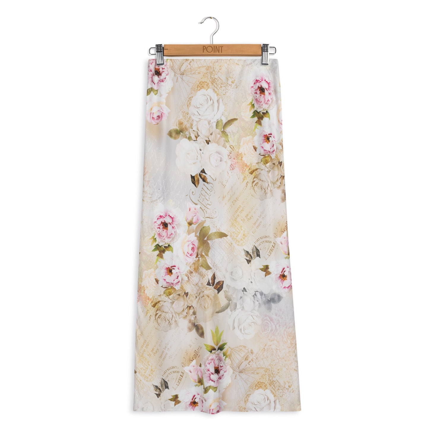 point printed slip skirt