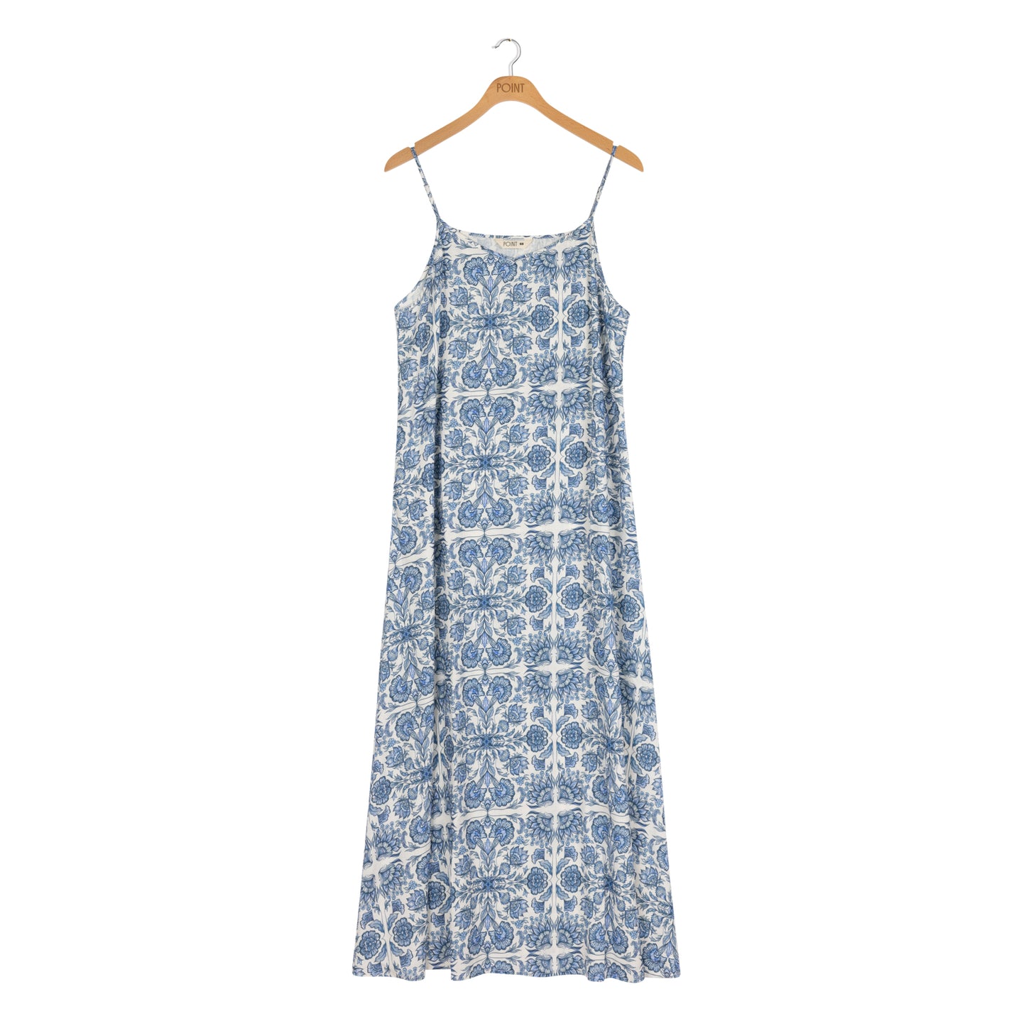 point linen slip dress