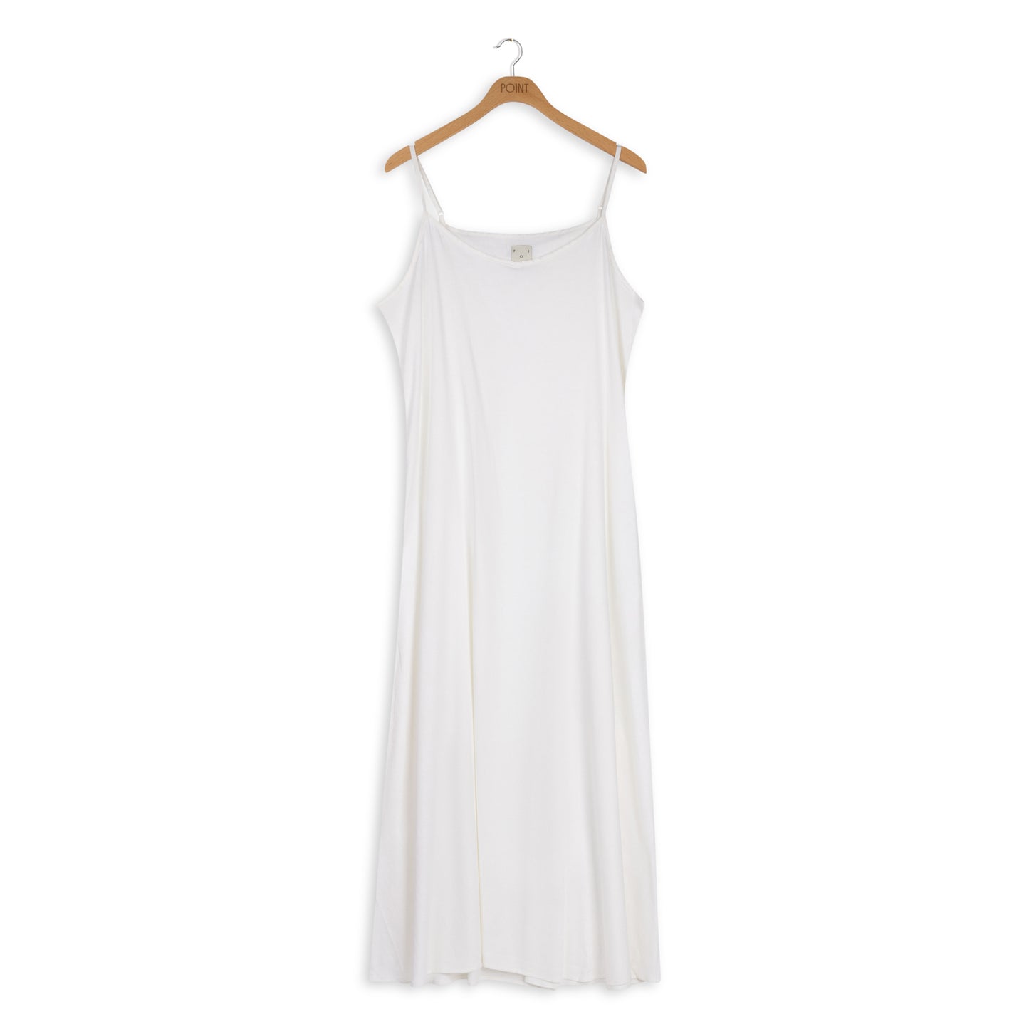 point linen slip dress