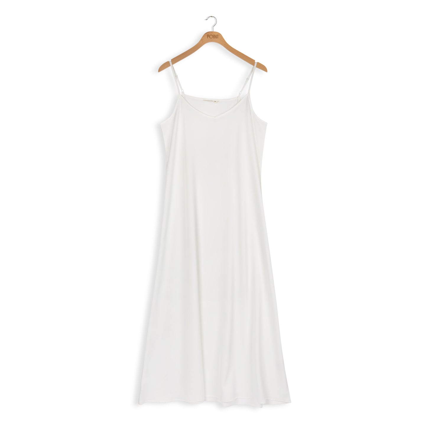 Point maxi satin slip dress