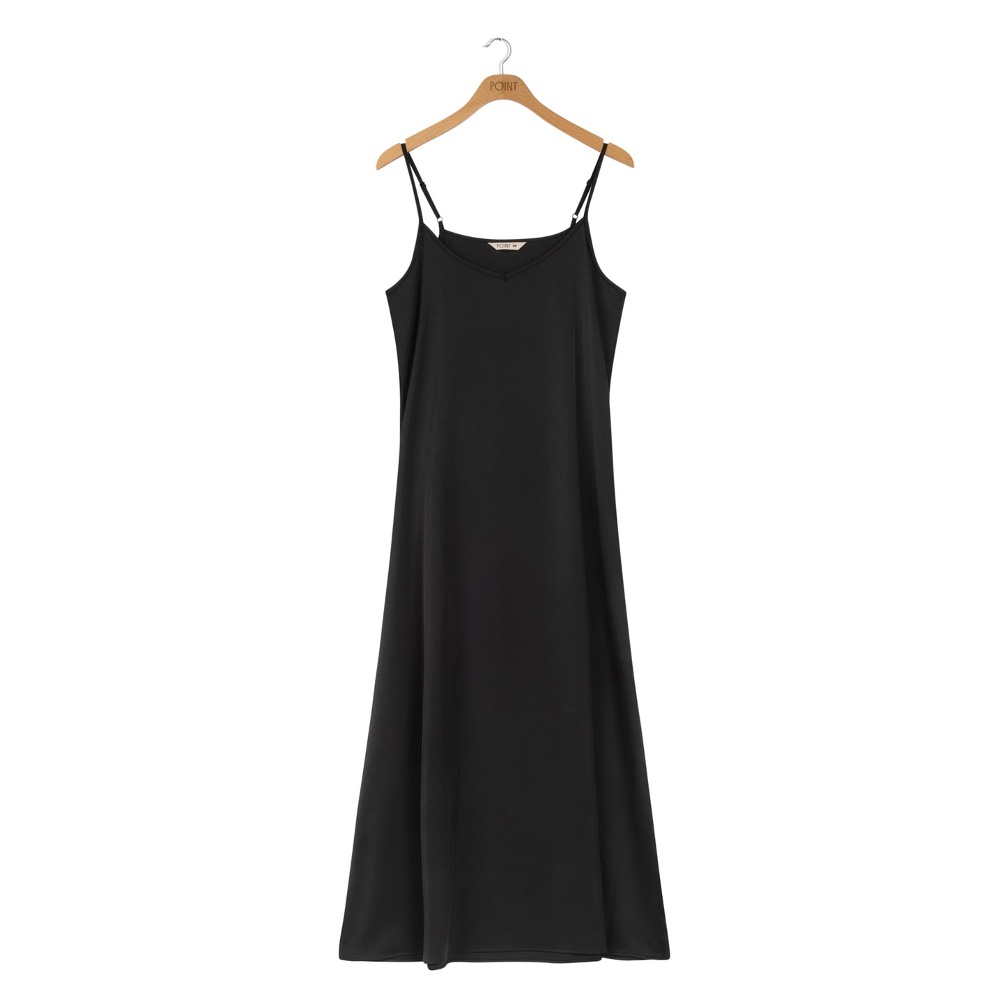 Point maxi satin slip dress