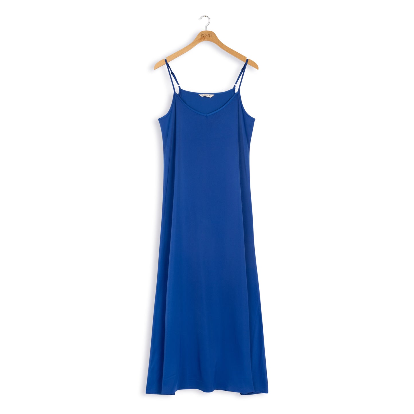 Point maxi satin slip dress