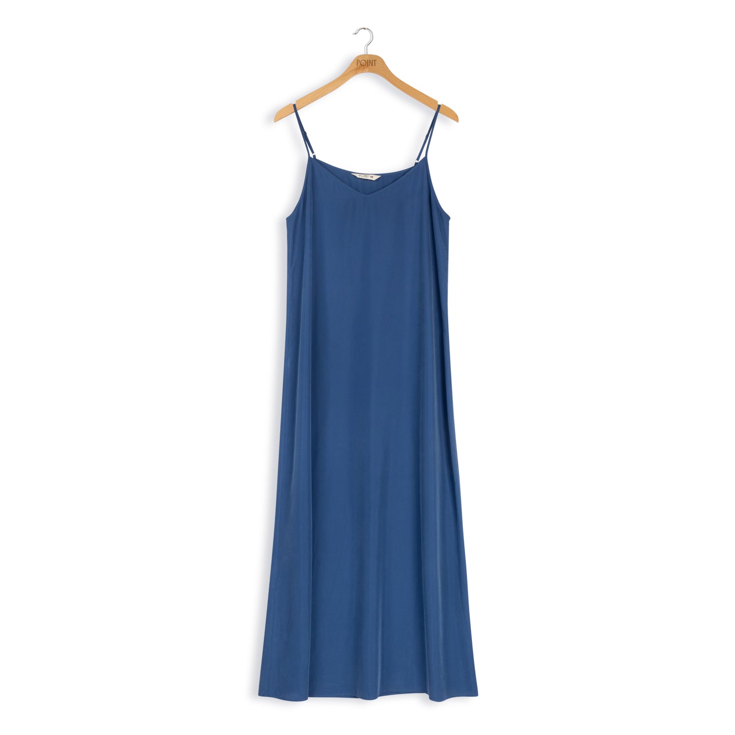 Point maxi satin slip dress