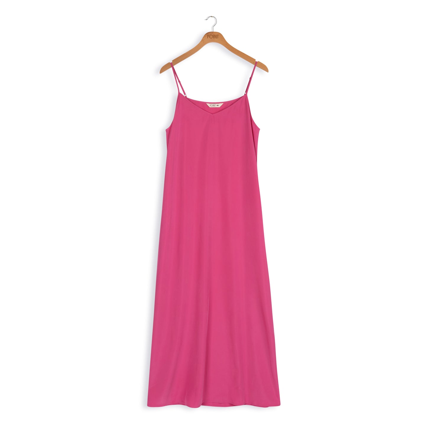 Point maxi satin slip dress