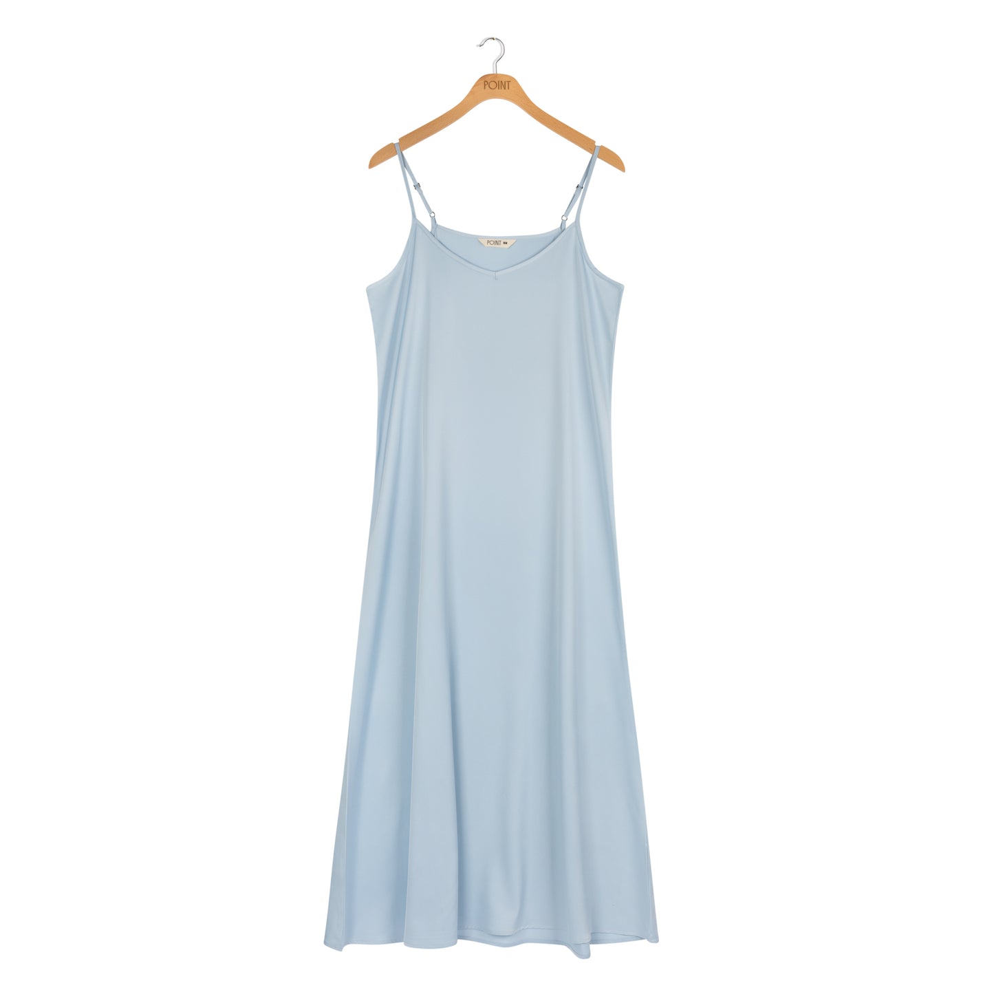 Point maxi satin slip dress