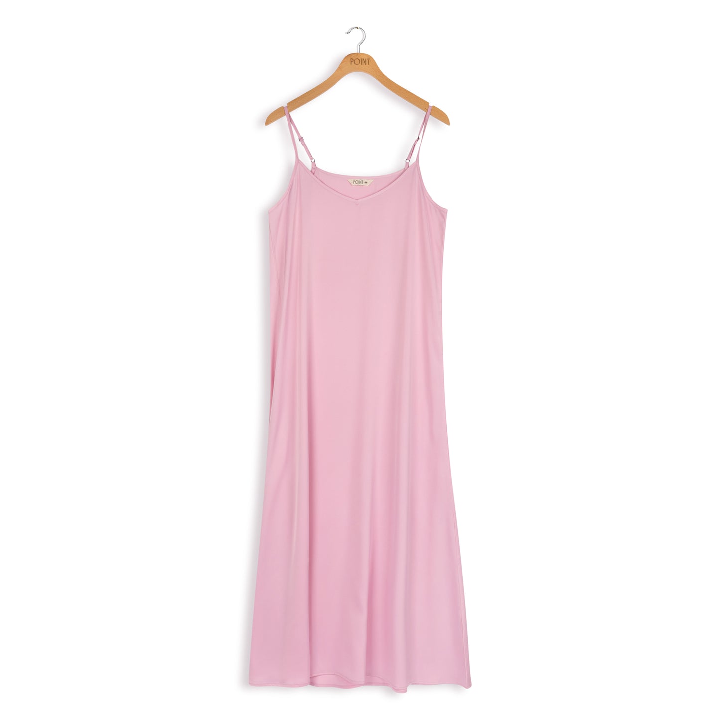 Point maxi satin slip dress