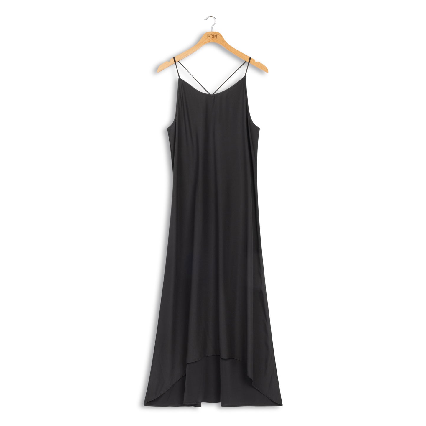 point hi low slip dress