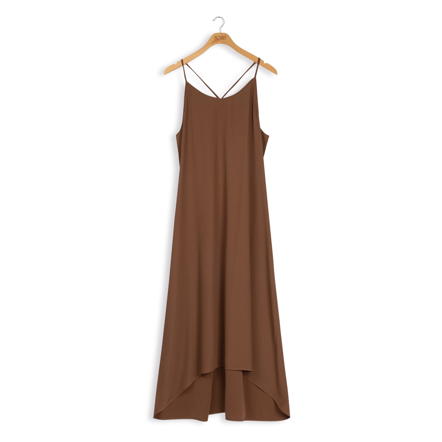 point hi low slip dress