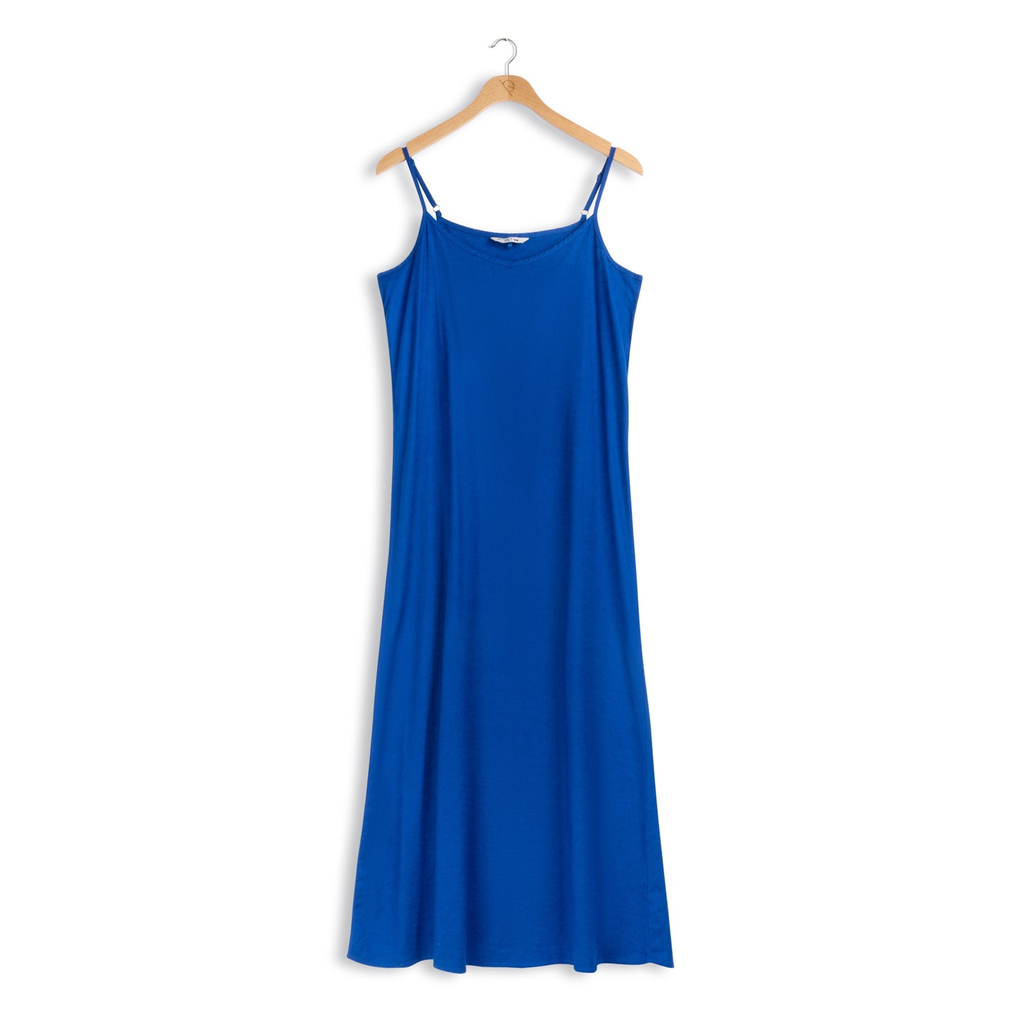 point linen slip dress