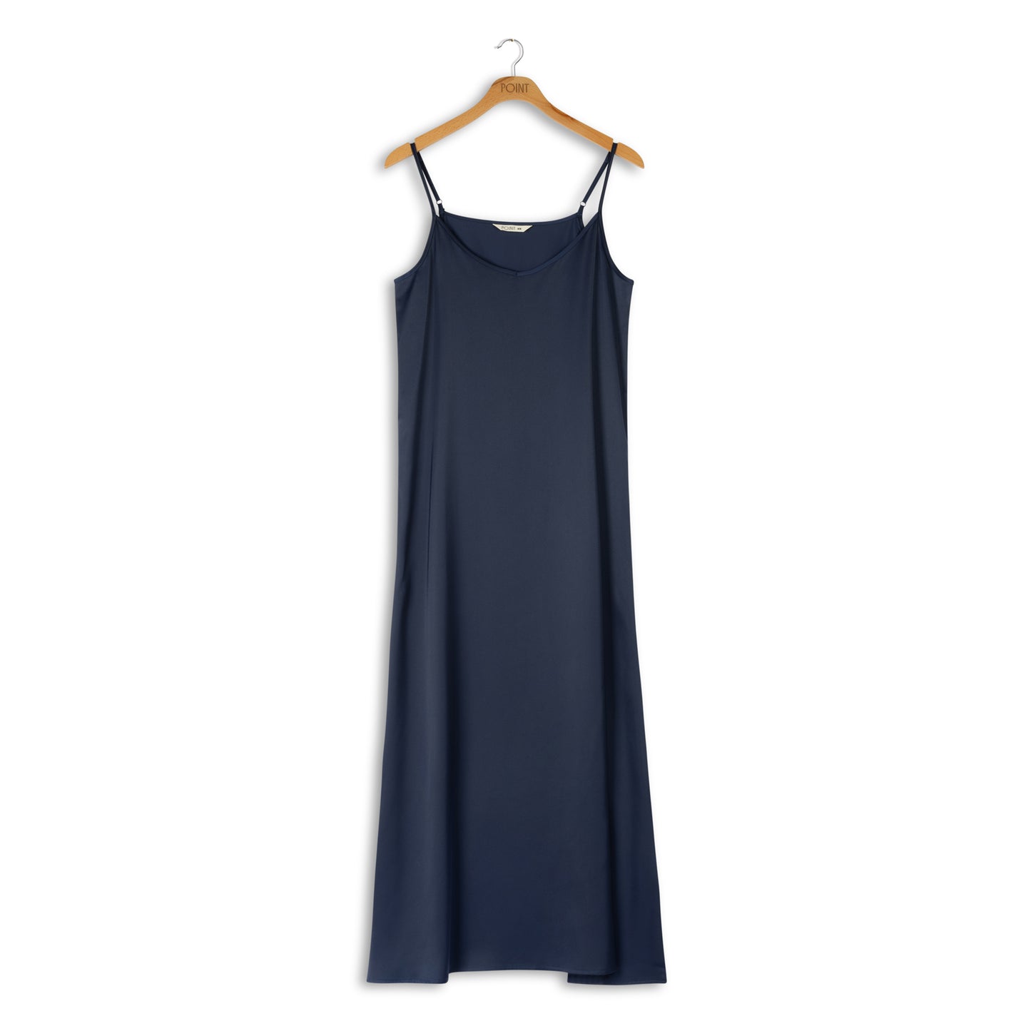 Point maxi satin slip dress