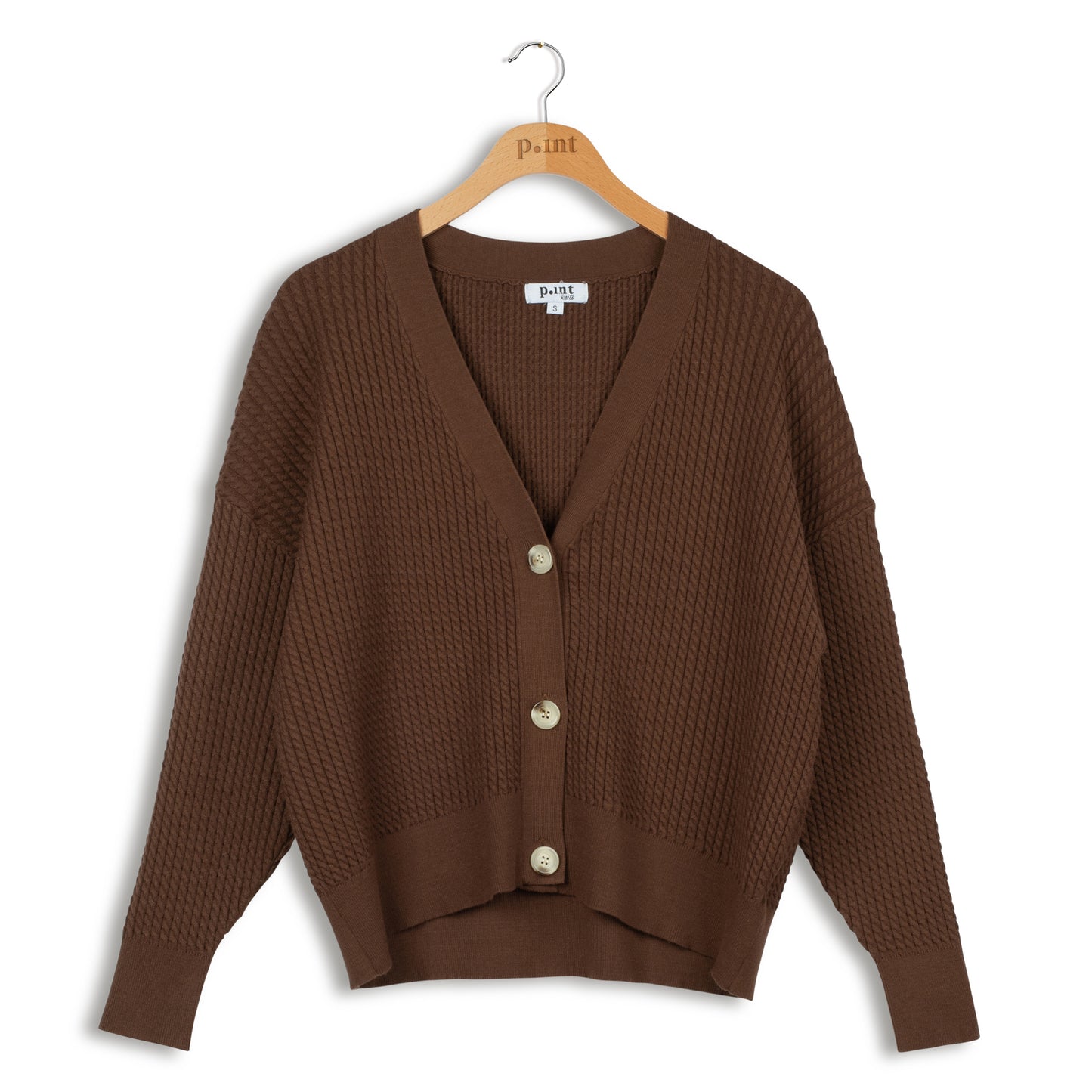 point cable cardigan