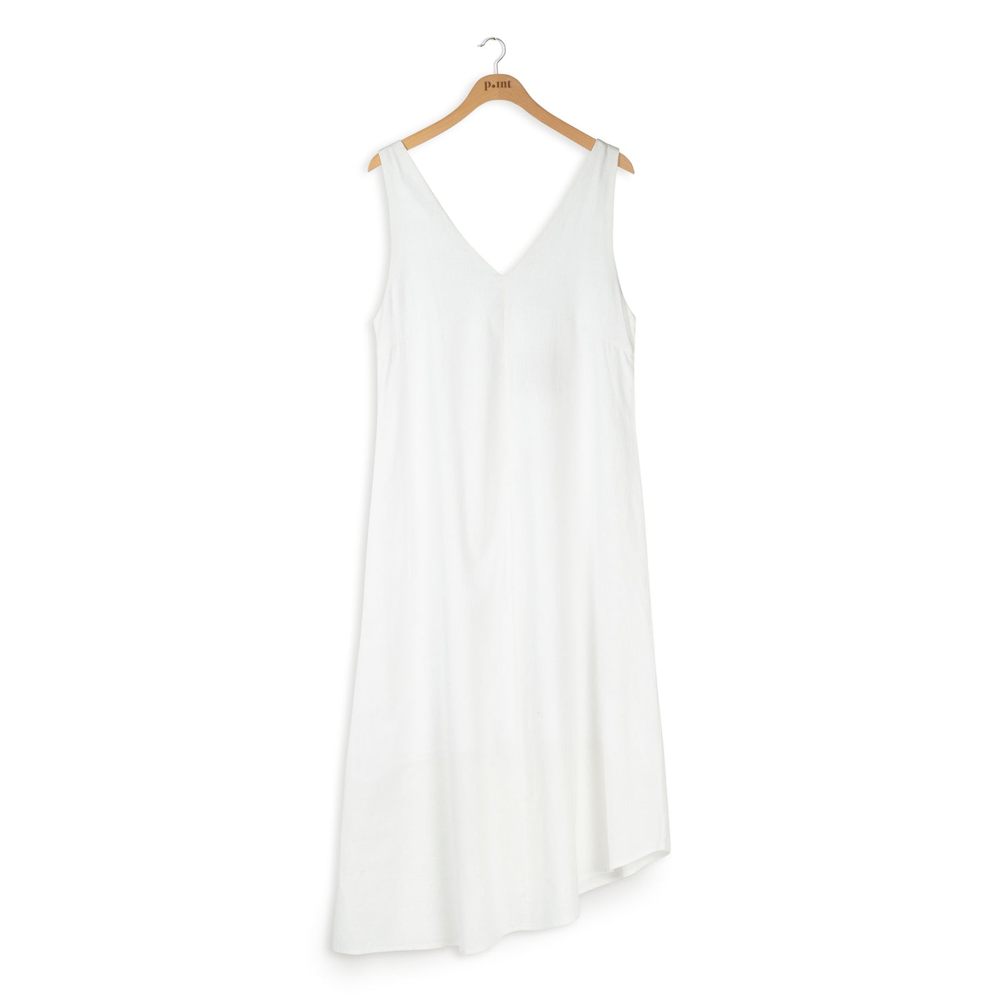 point linen v dress